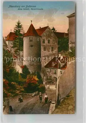 AK / Ansichtskarte Meersburg Bodensee Altes Schloss Kuenstlerkarte Kat. Meersburg