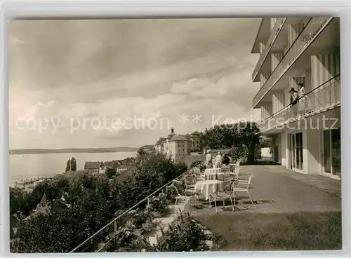 AK / Ansichtskarte Meersburg Bodensee Terrassen Hotel Weisshaar Kat. Meersburg