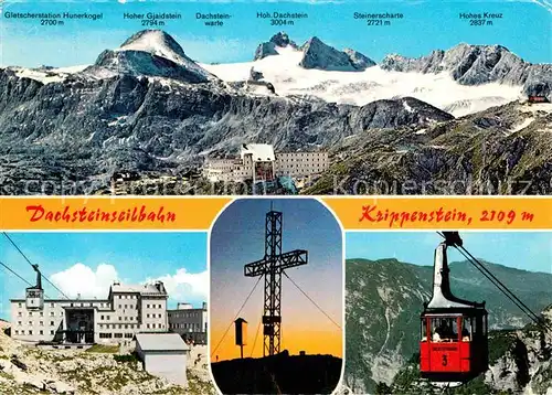 AK / Ansichtskarte Seilbahn Dachstein Berghotel Krippenstein Obertraun  Kat. Bahnen