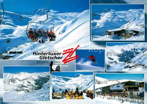 AK / Ansichtskarte Sessellift Hintertuxer Gletscher Tuxertal Zillertal  Kat. Bahnen