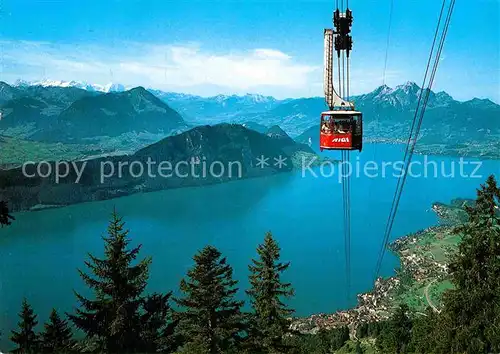 AK / Ansichtskarte Seilbahn Weggis Rigi Kaltbad Vierwaldstaettersee Buergenstock Pilatus Kat. Bahnen