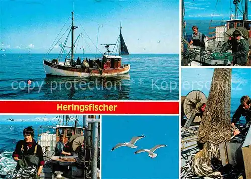 AK / Ansichtskarte Fischerei Heringsfischer Fischkutter  Kat. Handwerk