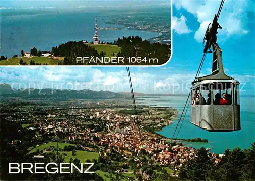 AK / Ansichtskarte Seilbahn Pfaender Bregenz Bodensee  Kat. Bahnen