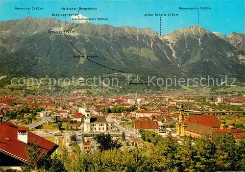 AK / Ansichtskarte Innsbruck Blick vom Bergisel mit Nordkette Kat. Innsbruck