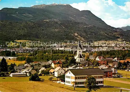 AK / Ansichtskarte Villach Kaernten Panorama Kirche Maria Gail mit Dobratsch Kat. Villach