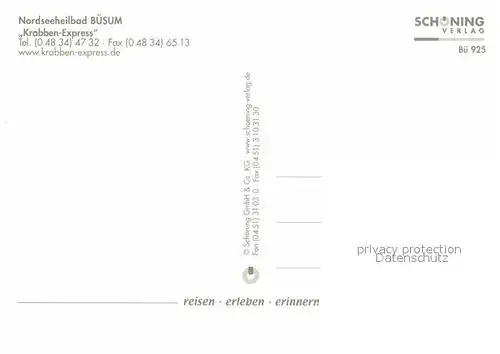 AK / Ansichtskarte Buesum Nordseebad Krabben Express Kat. Buesum