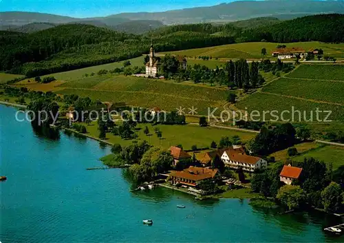 AK / Ansichtskarte Birnau Bodensee Basilika Fliegeraufnahme Kat. Uhldingen Muehlhofen