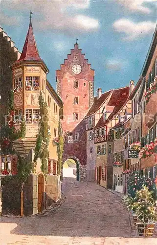 AK / Ansichtskarte Meersburg Bodensee Obertor Gasthaus Baeren Kat. Meersburg