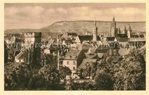 AK / Ansichtskarte Heilbronn Neckar Goetzenturm Kirchen Blick zum Wartberg Kat. Heilbronn