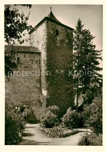 AK / Ansichtskarte Kuenzelsau Schloss Stetten Der Bergfried Kat. Kuenzelsau