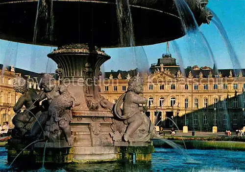 AK / Ansichtskarte Stuttgart Schlossplatzbrunnen Neues Schloss Kat. Stuttgart