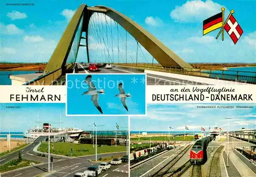 AK / Ansichtskarte Fehmarn Deutschland  Daenemark Farhbahnhof Puttgarden Femarn Kai Faehrschiff  Kat. Fehmarn