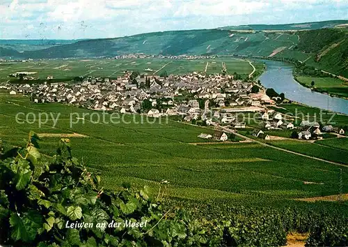 AK / Ansichtskarte Leiwen Mosel Fliegeraufnahme Moselpartie