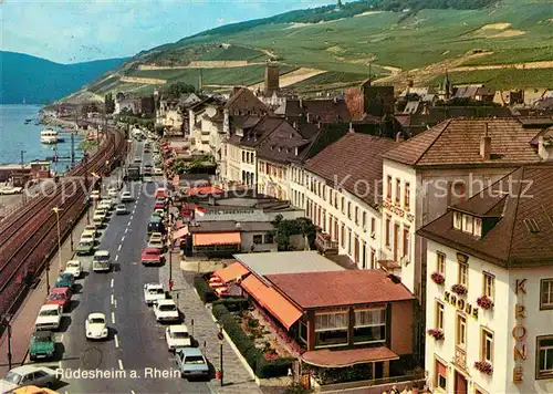 AK / Ansichtskarte Ruedesheim Rhein Rheinpartie Kat. Ruedesheim am Rhein