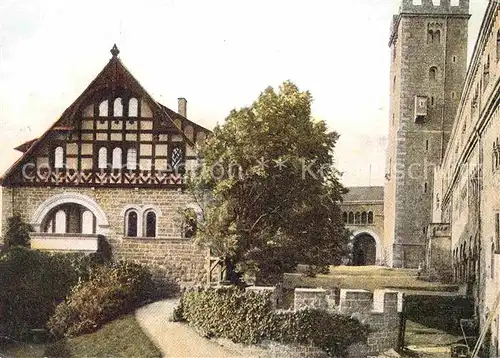 AK / Ansichtskarte Wartburg Eisenach Hof der Hauptburg mit Gadem und Bergfried Kat. Eisenach