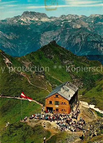AK / Ansichtskarte Schruns Vorarlberg Fliegeraufnahme Wormser Huette gegen Rote Wand Kat. Schruns