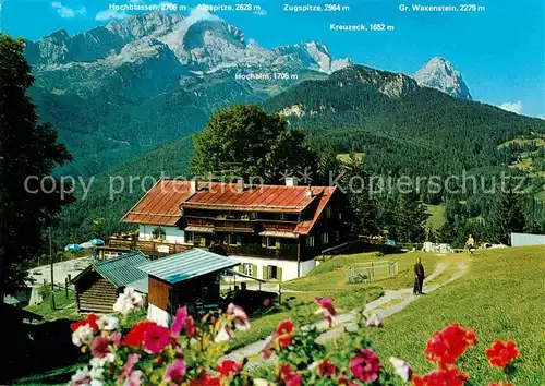 AK / Ansichtskarte Garmisch Partenkirchen Berggasthof Eckbauer Wettersteingebirge Huber Karte Nr 8178 Kat. Garmisch Partenkirchen