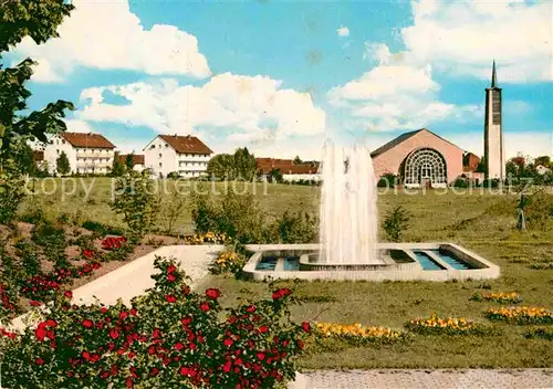 AK / Ansichtskarte Bad Soden Taunus Fontaene Kirche Kat. Bad Soden am Taunus