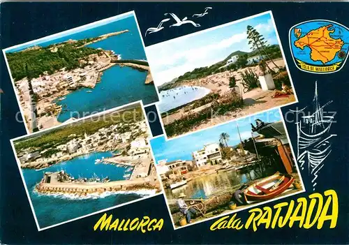AK / Ansichtskarte Cala Ratjada Mallorca Fliegeraufnahmen Strand Hafen Kat. Spanien