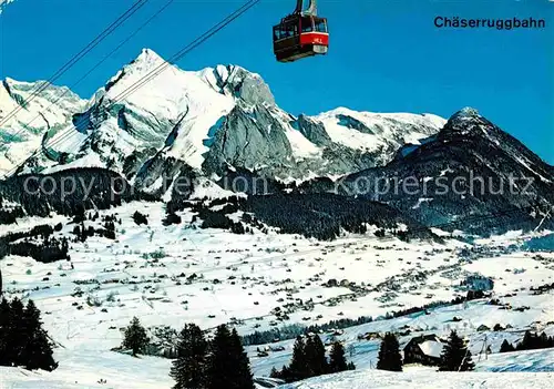 AK / Ansichtskarte Seilbahn Chaeserrugg Obertoggenburg Wildhaus Schafberg  Kat. Bahnen