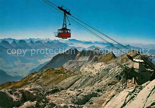 AK / Ansichtskarte Seilbahn Saentis Churfirsten Glarneralpen  Kat. Bahnen