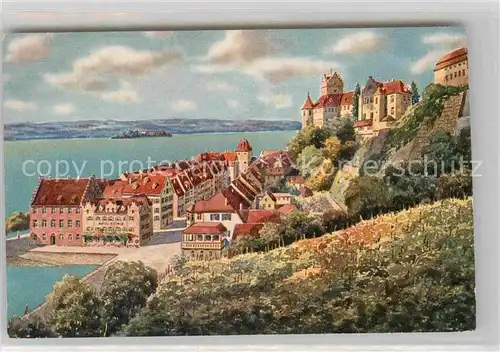 AK / Ansichtskarte Meersburg Bodensee Unterstadt Schloss  Kat. Meersburg