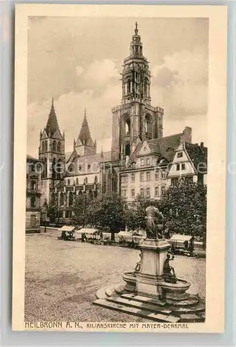 AK / Ansichtskarte Heilbronn Neckar Kilianskirche Robert Mayer Denkmal Kat. Heilbronn