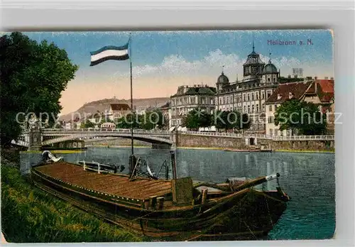 AK / Ansichtskarte Heilbronn Neckar Schloss Frachtschiff Kat. Heilbronn