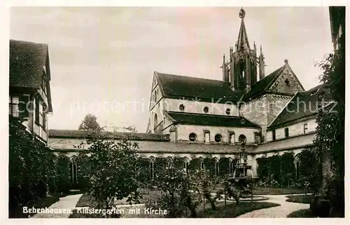 AK / Ansichtskarte Bebenhausen Tuebingen Klostergarten Kirche Kat. Tuebingen