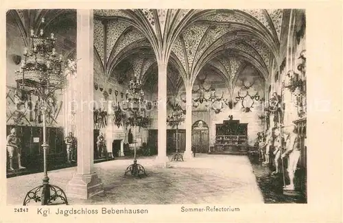 AK / Ansichtskarte Bebenhausen Tuebingen Koenigliches Jagdschloss Sommer Refectorium Kat. Tuebingen