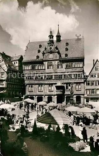 AK / Ansichtskarte Tuebingen Rathaus Marktplatz Kat. Tuebingen