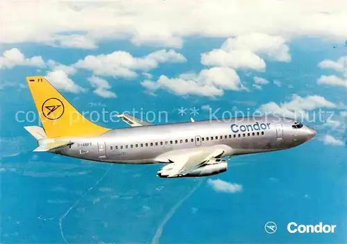 AK / Ansichtskarte Flugzeuge Zivil Condor Europa Jet Boeing 737 230 Kat. Airplanes Avions