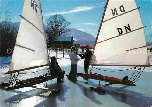 AK / Ansichtskarte Segeln Eissegler Chiemsee  Kat. Sport