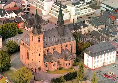 AK / Ansichtskarte Bingen Rhein Fliegeraufnahme Basilika St. Martin Kat. Bingen am Rhein