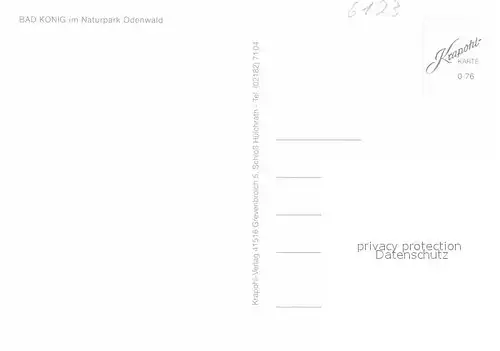 AK / Ansichtskarte Bad Koenig Odenwald Thermalbad Teilansicht Muemlingtal Klinik Odenwald Kurklinik Schloss Hotel Pension Stadtschaenke Hotel Krone Kat. Bad Koenig