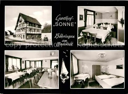 AK / Ansichtskarte Boehringen Bodensee Gasthof Sonne Gaststube Doppelzimmer  Kat. Radolfzell am Bodensee