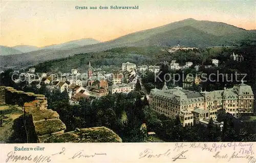 AK / Ansichtskarte Badenweiler mit Schwarzwald  Kat. Badenweiler