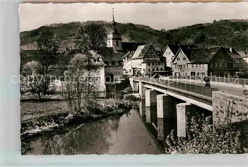 AK / Ansichtskarte Kuenzelsau Kocherbruecke Kat. Kuenzelsau