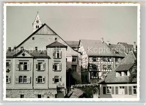 AK / Ansichtskarte Meersburg Bodensee Teilansicht mit Kirche Kat. Meersburg