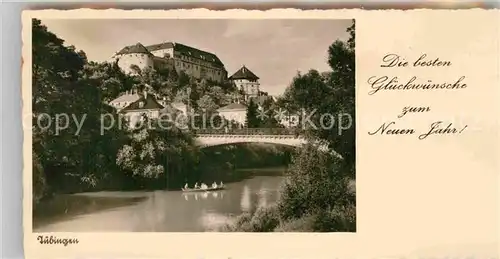 AK / Ansichtskarte Tuebingen Schloss Neujahrswuensche Kat. Tuebingen