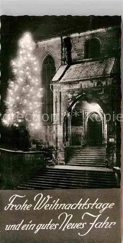 AK / Ansichtskarte Tuebingen Kirche Weihnachtsbeleuchtung Kat. Tuebingen