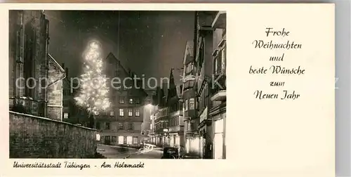 AK / Ansichtskarte Tuebingen Holzmarkt Weihnachts Neujahrswuensche Kat. Tuebingen