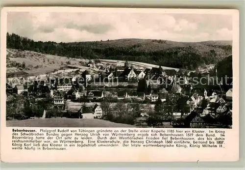 AK / Ansichtskarte Bebenhausen Tuebingen Panorama Kat. Tuebingen