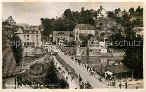 AK / Ansichtskarte Tuebingen Partie mit Eberhardbruecke Kat. Tuebingen