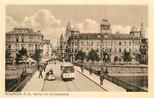 AK / Ansichtskarte Heilbronn Neckar Partie mit Neckarbruecke Kat. Heilbronn