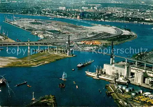 AK / Ansichtskarte Hamburg Koehlbrandbruecke Fliegeraufnahme Kat. Hamburg