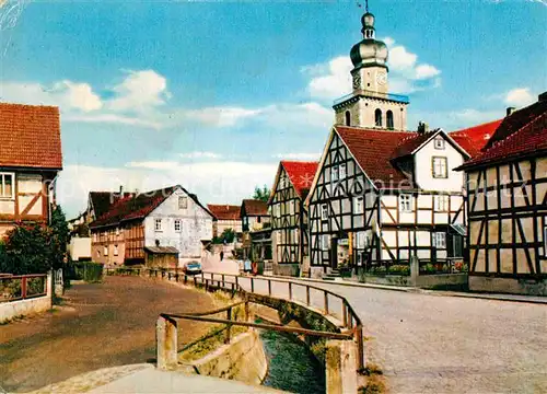 AK / Ansichtskarte Bebra Fachwerk Kirche an der Bebra Kat. Bebra