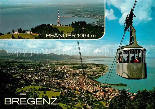 AK / Ansichtskarte Seilbahn Pfaender Bregenz Bodensee Pfaendergipfel  Kat. Bahnen