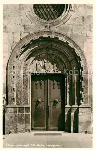 AK / Ansichtskarte Ellwangen Jagst Stiftskirche Hauptportal Kat. Ellwangen (Jagst)