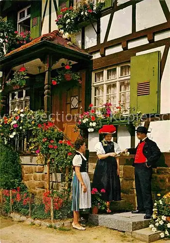 AK / Ansichtskarte Trachten Schwarzwald Sasbachwalden  Kat. Trachten